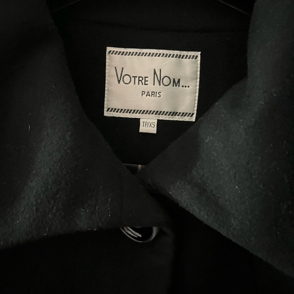 Votre Nom | Black Wool/Cashmere Blend Coat | Size XS - Picture 5 of 13